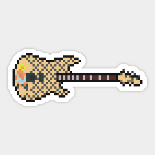 Pixel Blue Dress Rampage Guitar Sticker